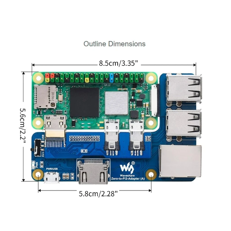 Адаптер ForPi Zero to Pi 3B воссоздает внешний вид Pi 3B3B+ с помощью RaspberryPi Zero X3UF (art.: 3920c2d94911f) - 3920c2d94911f