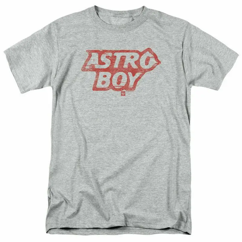 Мужская футболка с логотипом Astro Boy, лицензированные товары с героями мультфильмов, серая