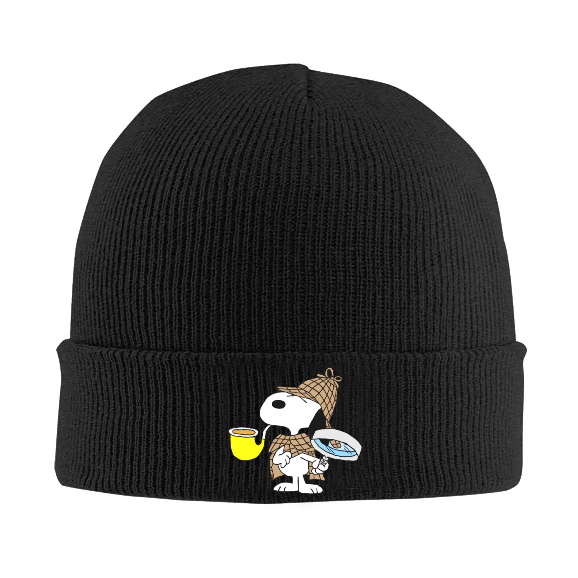 Шапки-бини Snoopys для курения Skullies на заказ для мужчин и женщин, унисекс, крутая зимняя теплая вязаная шапка для взрослых, шапки с капюшоном
