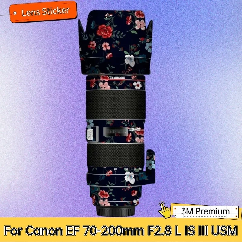 Наклейка на объектив для Canon EF 70-200 мм F2.8 L IS III USM, защитная наклейка на кожу, защитное покрытие от царапин EF70-200