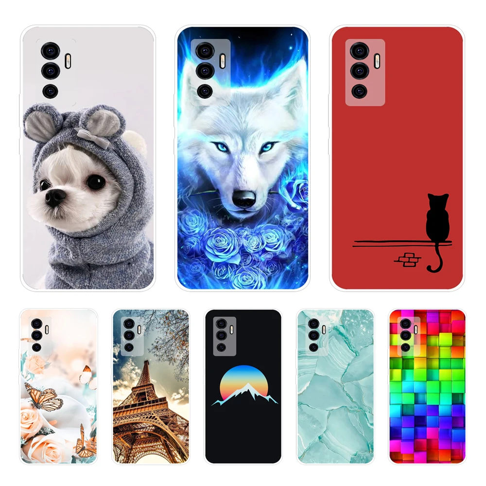 Чехол для vivo V23e, V23e, 5G, V2126, 6,44 дюймов, силикон, ТПУ, мягкий