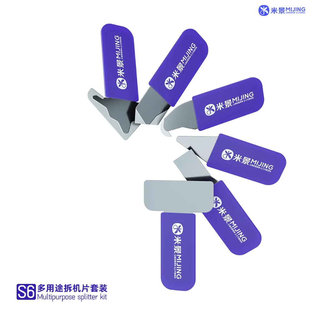 Набор лезвий для разборки ЦП Mijing S6, оловянный Клей для очистки, открывания экрана телефона, разделитель экрана, инструменты для резания и ремонта