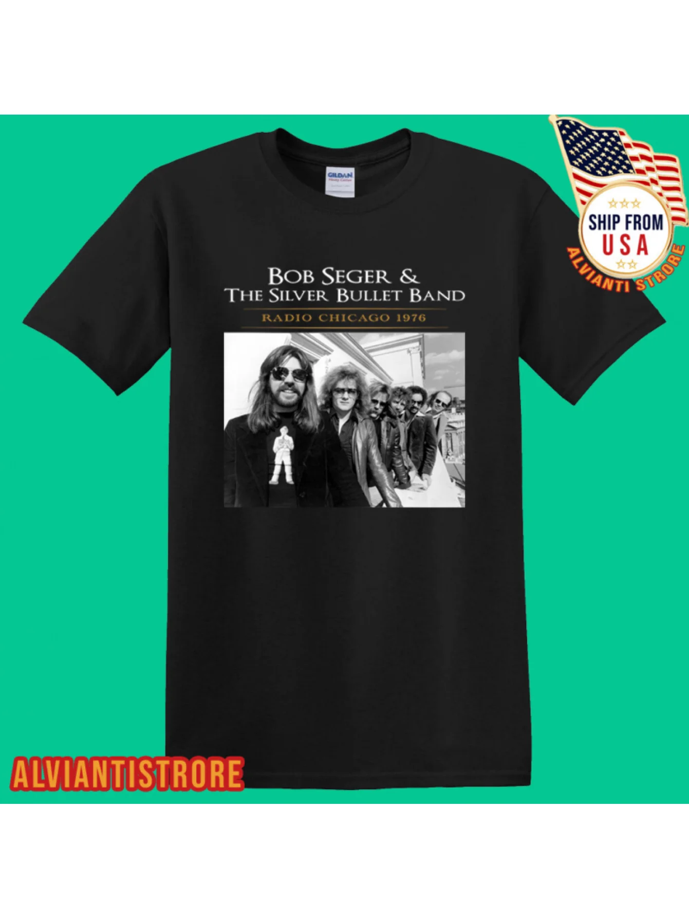 Мужская черная футболка Bob Seger & The Silvery Bullet, размер S-5XL, футболки с забавным углом, кавайная одежда, мужская летняя футболка с графикой