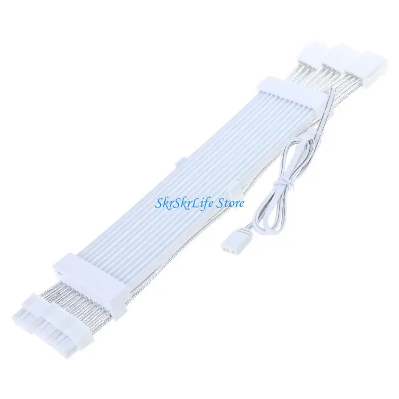 E65E Desktop Pesu Power Power 24PIN ARGB Двухсторонний осветительный кабель 5V3P AURA-3PIN PCI-E GPU 8PINX2 8PINX3 Адаптер