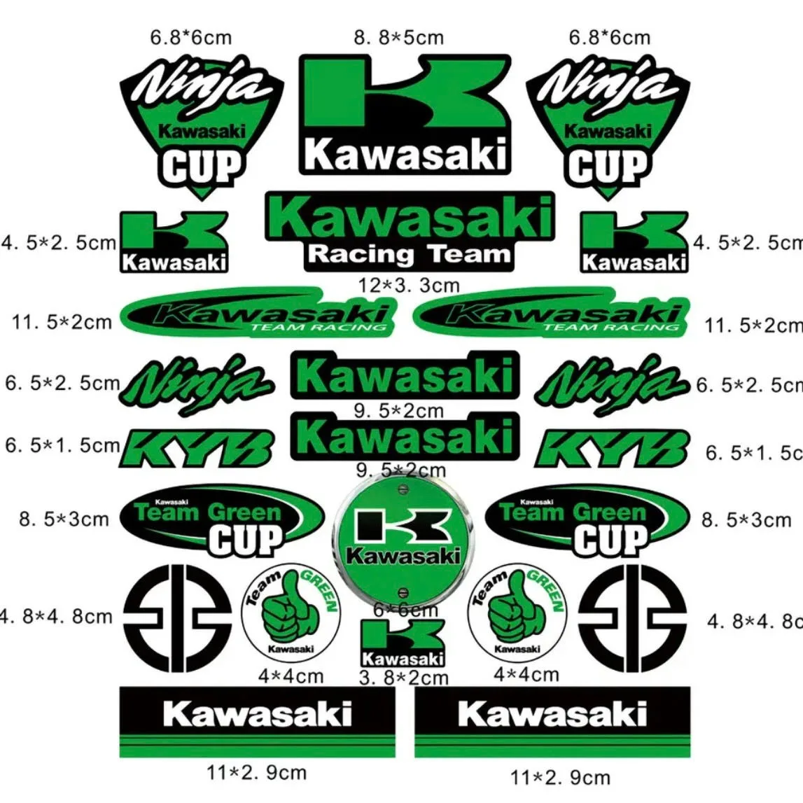 Фото Для Kawasaki Vulcan S Z750 Z900 Z650 ZX-6R Classic 250 Ninja 650 H2 логотип мотоцикла водонепроницаемые наклейки светоотражающие виниловые галочки №2