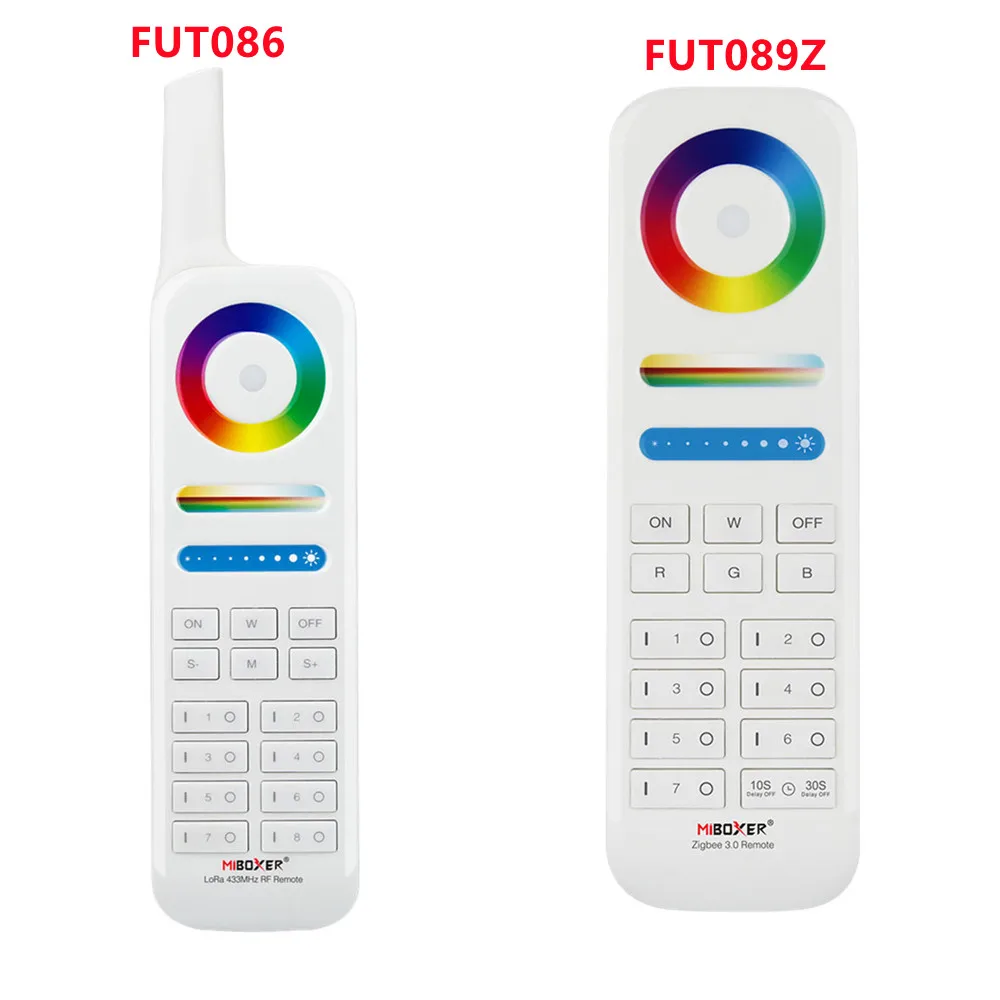 Беспроводной пульт дистанционного управления Miboxer RGB + CCT, FUT089Z, 7 зон, регулятор яркости ВКЛ./ВЫКЛ., цвет и яркость RGB для подсветки Zigbee 3,0