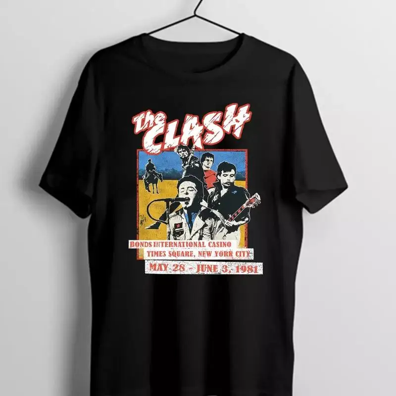 Футболка Band The Clash Bonds International, размеры от S до 5XL, черная Gifl Love