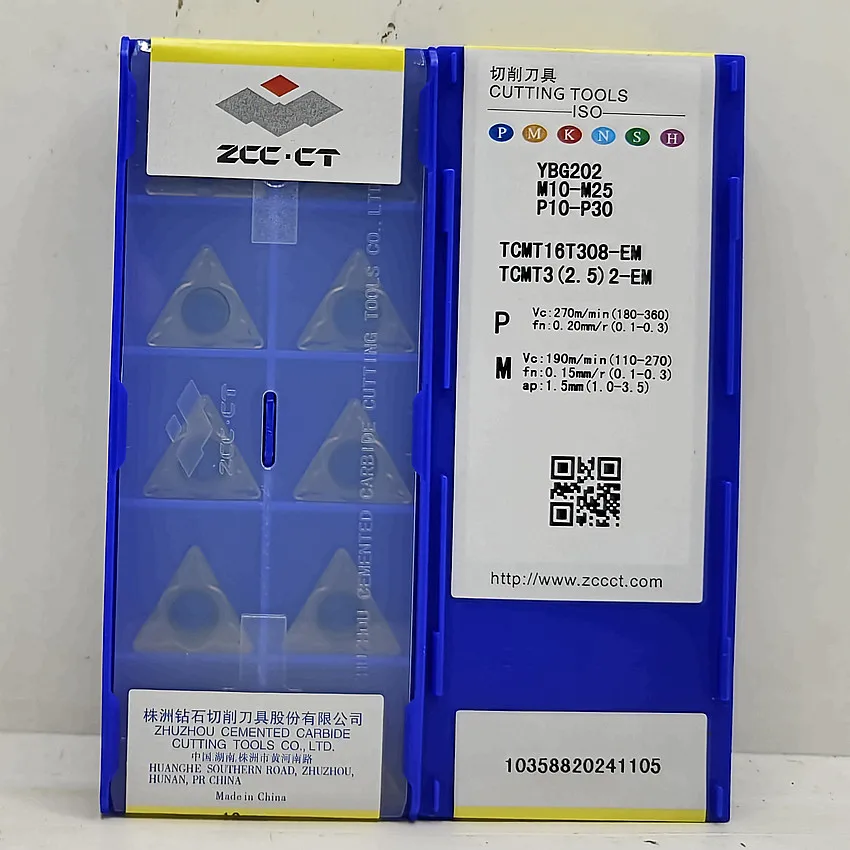 TCMT16T304-EM YBG202/TCMT16T308-EM YBG202/TCMT16T304-EM YBM153/TCMT16T308-EM YBM253 ZCC.CT Твердосплавные пластины с ЧПУ токарные инструменты