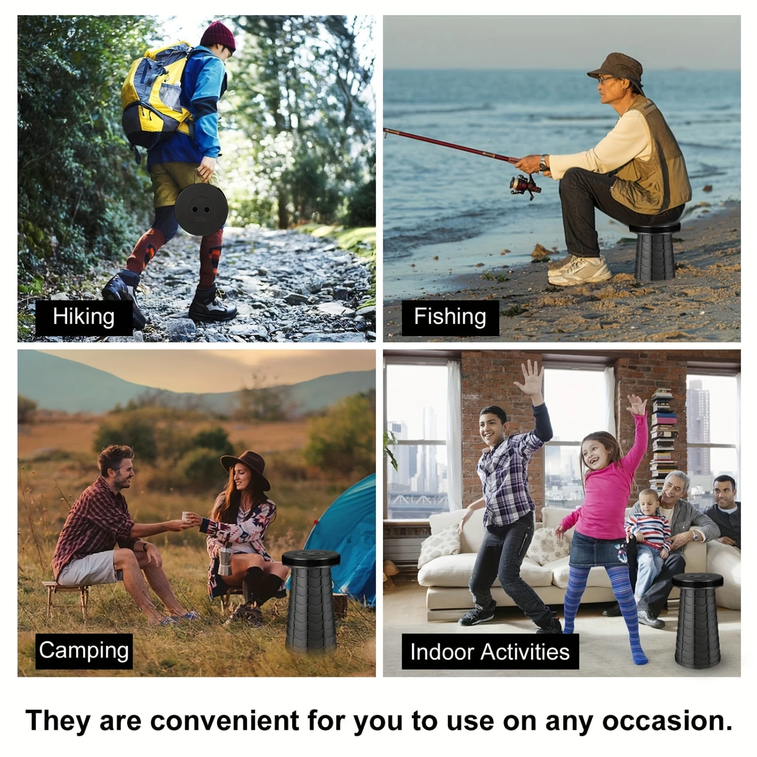 Фото 1pc Ultra-Portable Folding Camping Stool - Durable & Quick-Setup Seat - Perfect for Fishing, Outdoor & Indoor Adventures - Compa №4