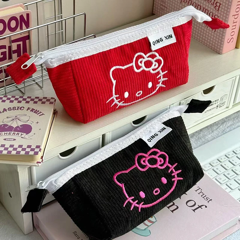 Kawaii чехол для ручки Hello Kitty Sanrio KT Cat, косметичка, большая вместительная сумка для ручек, аниме для девочек, канцелярские принадлежности для хранения