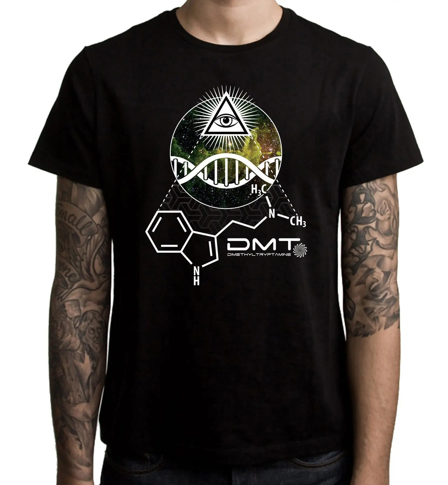 Мужская психоделическая футболка DMT All See Eye