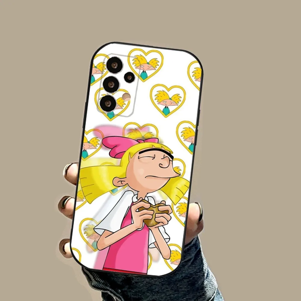 Фото Чехол для телефона с рисунком Hey Arnold F-Fondos для Samsung S24,23,22,30,21,10,9,Ultra,Plus,Lite,FE, 5G, черный мягкий чехол №4