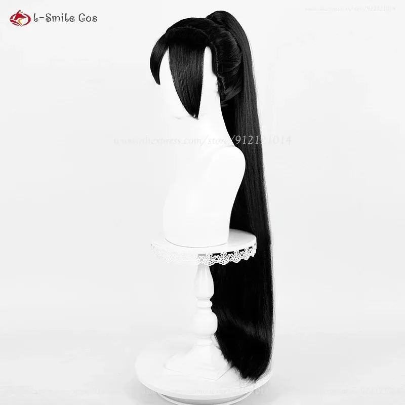 Фото Парик для косплея Sage, черный, 96 см, зажим для хвоста, парики Sage, аниме, парик для косплея, термостойкие синтетические волосы, Хэллоуин для женщин + шапочка для парика №5