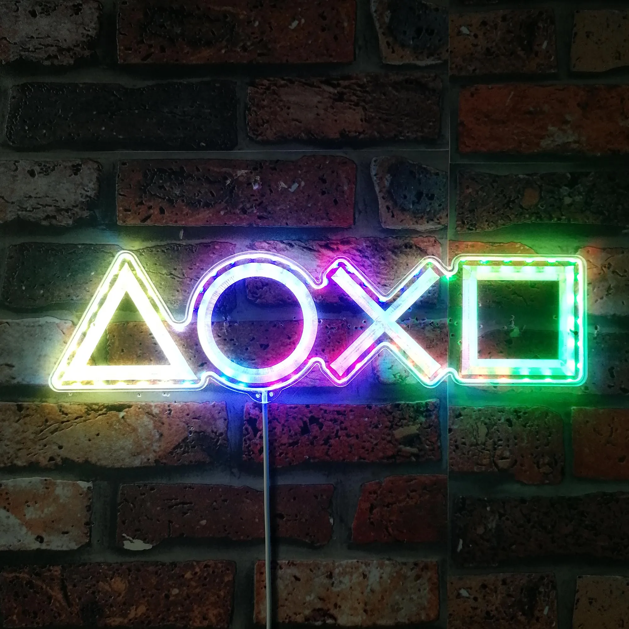 Icons для видеоигр, неоновая светодиодная вывеска RGB Edge с подсветкой, декор игровой комнаты, игровой ночник