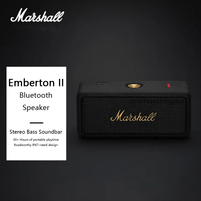 Портативная Bluetooth-колонка Marshall Emberton II, водонепроницаемая, IP67/30 + ч, с сабвуфером