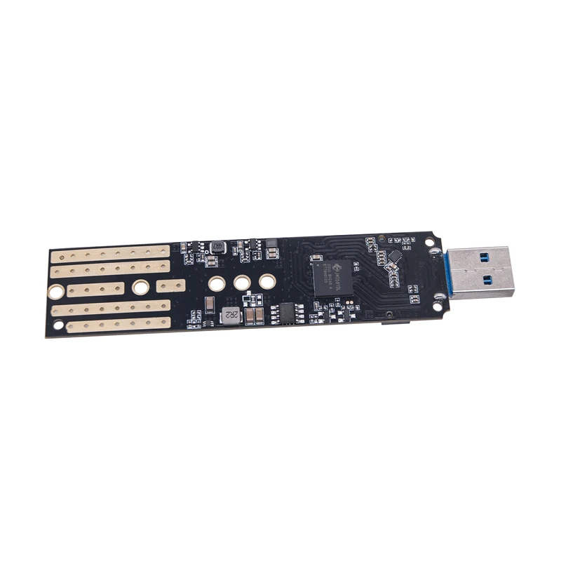 Фото Двойной протокол M.2 SATA/NVME SSD адаптер преобразователь карты JMS581DL чип M2 в USB 3.1 Тип-а поддержка 2230 2242 2260 2280 M2 SSD №3