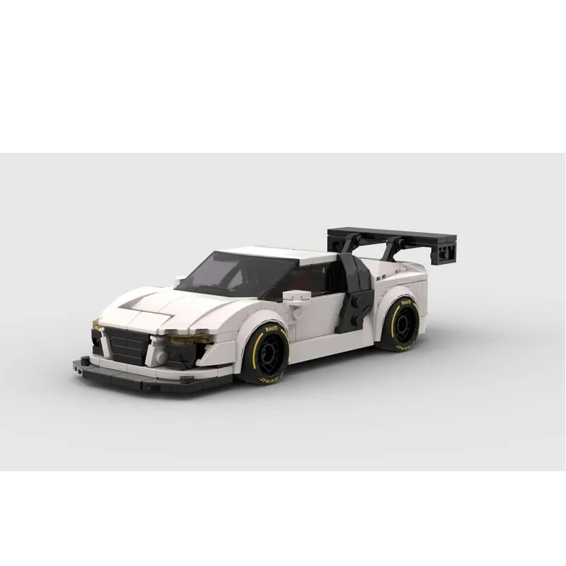 Фото MOC-192707 Classic Iconic R8 LMS Ultra Sports Racing Car Building Block Модель, 377 деталей, игрушка в подарок на день рождения для мальчиков и детей №3