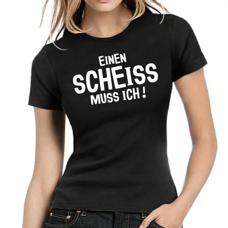 Футболка A Scheiss Muss I Crap Fun Sayings Comedy Fun Lady Ladies Girlie Мужская одежда