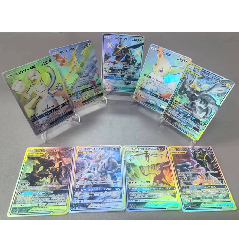Серия ПК «сделай сам», японская команда тегов, Eevee Snorlax Arceus Dialga Palkia Charizard Braixen Raichu Pikachu Gx, коллекционная карточная игра