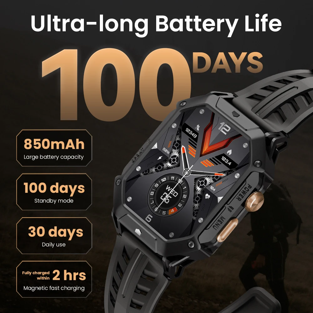 Фото 【5-летняя гарантия】Zeblaze SmartWatch 2,13-дюймовый AMOLED-дисплей 5ATM Водонепроницаемые Bluetooth-вызовы Спортивные умные часы для улицы №5