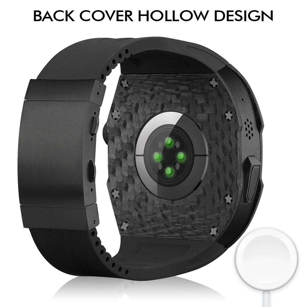 Фото Для Apple Watch Ultra 2 49 мм Soul Cool защитный комплект для модификации iWatch Ultra 49 мм углеродное волокно титановая кожа черный №5