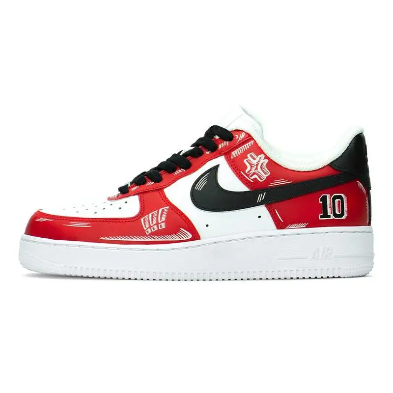 [Нескользящие износостойкие низкие кроссовки для скейтборда Nike Air Force 1 Air Force 1 на заказ AF1 для мужчин Bla Кроссовки