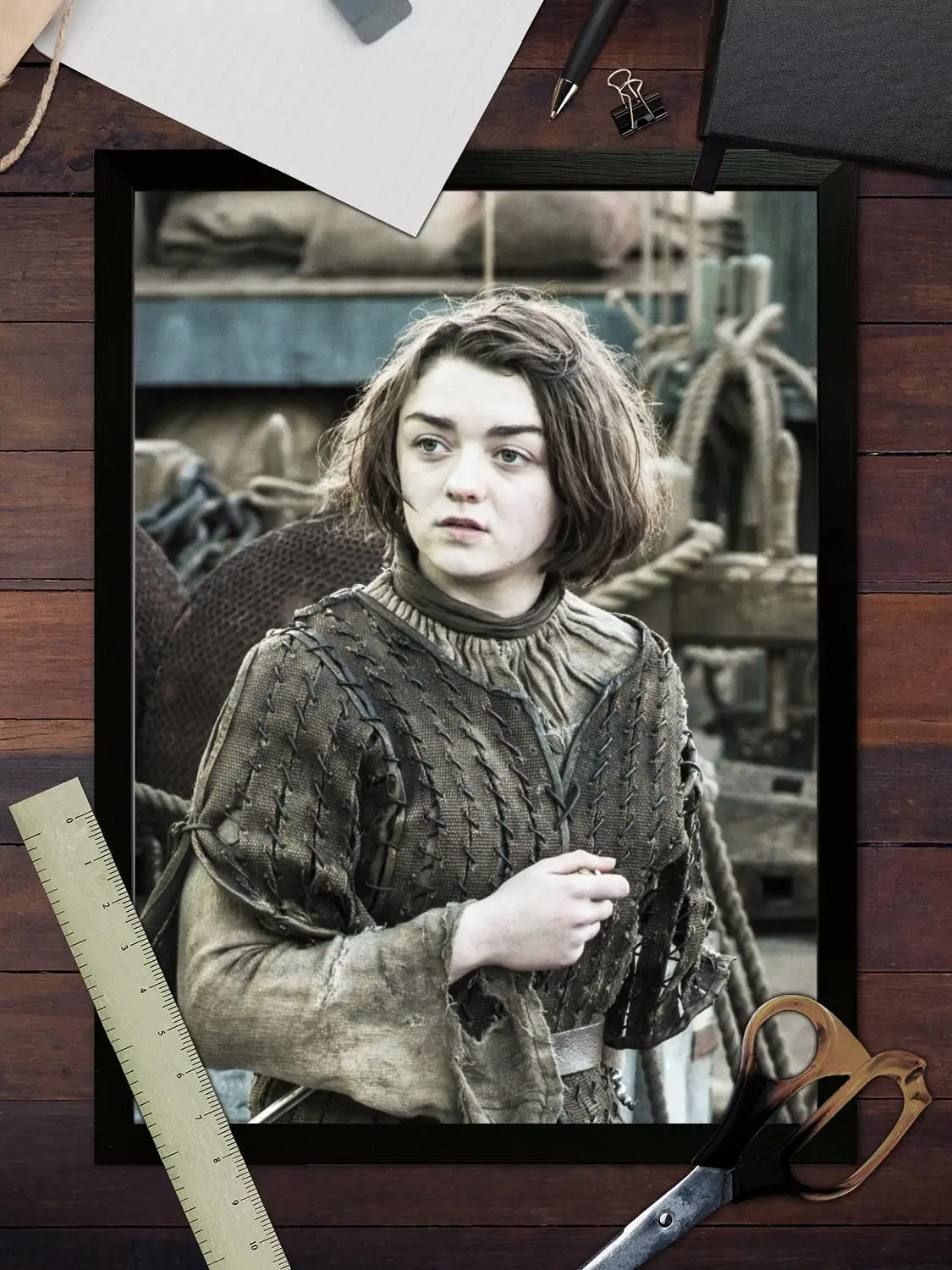 Фото Arya Stark Game Role Холст Художественный постер, настенная художественная картина с принтом, современные семейные постеры для декора спальни, декоративная живопись №3