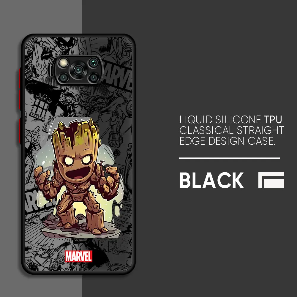 Чехол для телефона Marvel Groot Baby для Xiaomi Poco X4 GT M5s X3 NFC F3 X4 Pro X3 Pro C40 X5 Pro M5 M3, матовый чехол из ТПУ (art.: 3920c39e9ae0d) - 3920c39e9ae0d