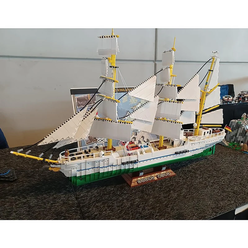 Парусный тренировочный корабль Moc Building Blocks Gorch Fock Technology Модульные кирпичи Модель Подарки Рождественские игрушки Наборы для самостоятельной сборки! (art.: 3920d0d8b9445) - 3920d0d8b9445