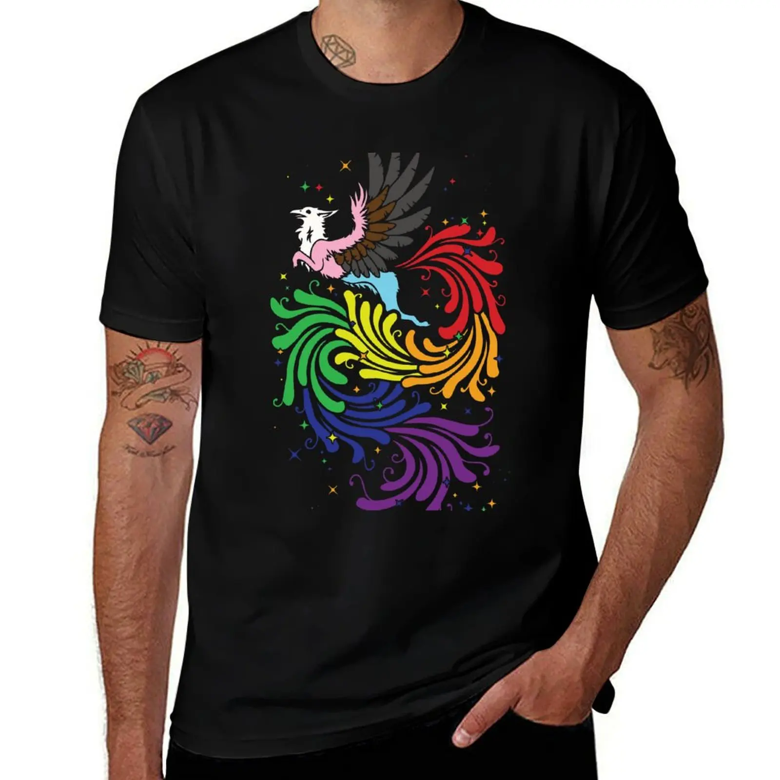 Футболка Pride Intersectional Gryphon Pride, футболка большого размера, кавайная одежда, мужская мода