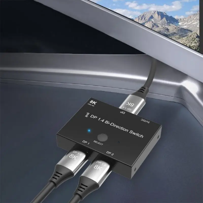 Разветвитель быстро поддерживает Двунаправленный конвертер Hdr для Displayport 1.4 Спецификация Ведьмака адаптер видеопереключатель