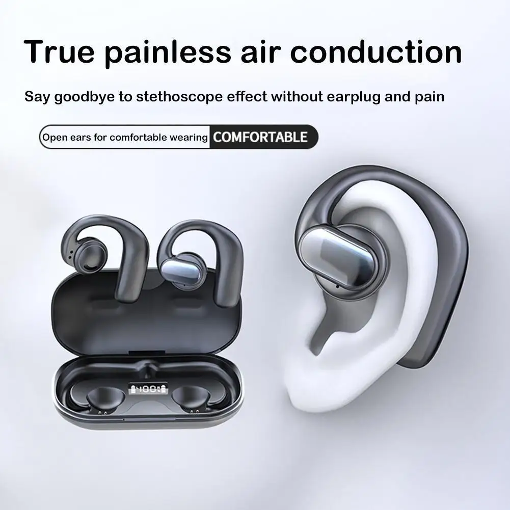 Фото НОВЫЕ Bluetooth S901 наушники-крючки TWS беспроводные наушники с шумоподавлением аккумуляторный дисплей наушники HD гарнитуры для звонков №3