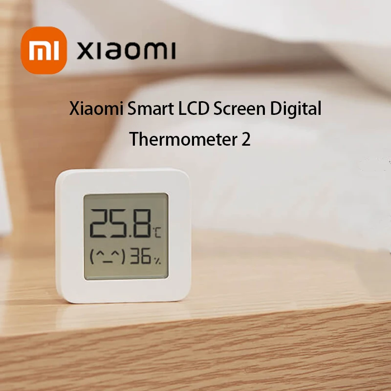 Xiaomi умный ЖК-экран цифровой термометр 2 Wi-Fi Bluetooth датчик температуры и влажности измеритель влажности приложение Mijia в реальном времени ﻿