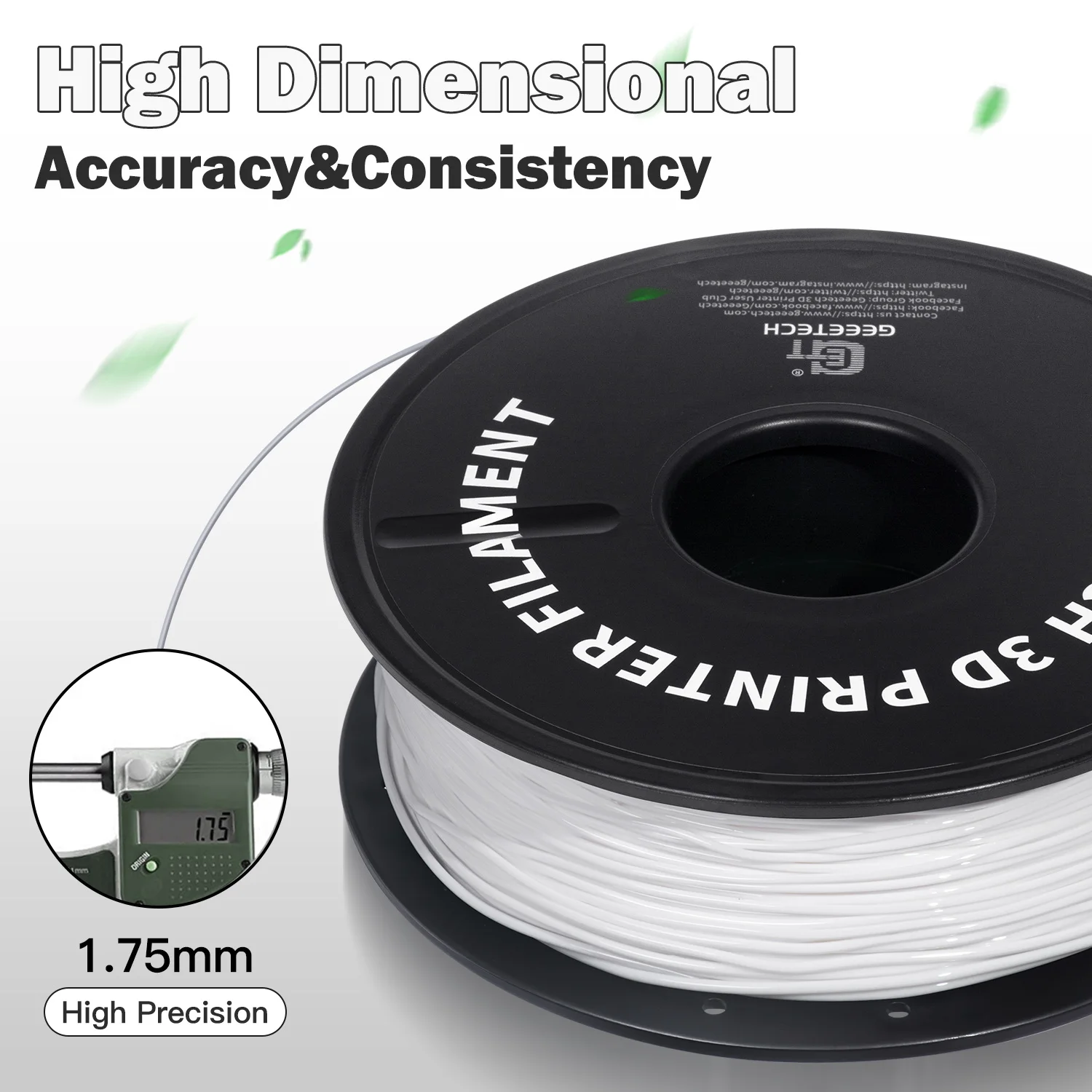 Фото GEEETECH 3D ТПУ Гибкая нить ТПУ материал 1кг 2.2LBS/катушка 1,75 мм пластиковая вакуумная упаковка, Нетоксичная Высококачественная безопасная №2