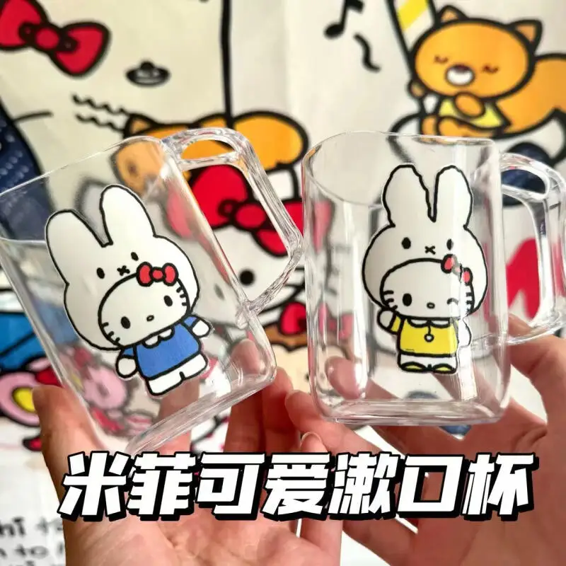 Фото Sanrio Hello Kitty's чашка для полоскания рта Kawaii креативная чашка для воды новый стиль милая чашка-кисть домашний костюм для девочек дешевая быстрая доставка №3