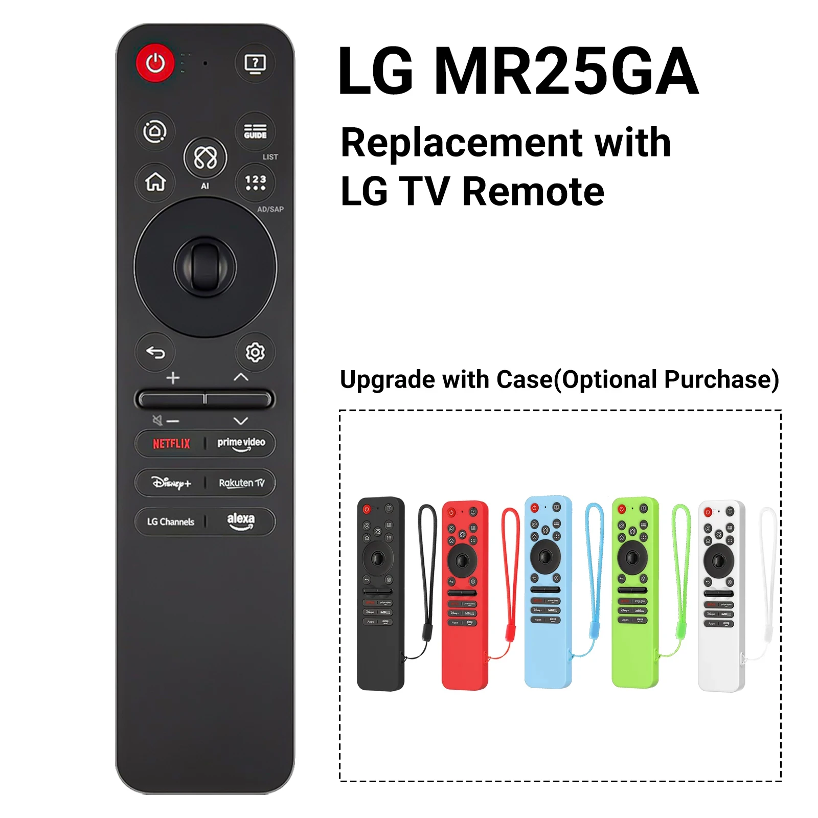 Пульт MR25GA Magic, совместимый с телевизорами LG, совместимый с телевизорами LG 2025 года с голосом AI, указателем движения, Alexa AKB76046603