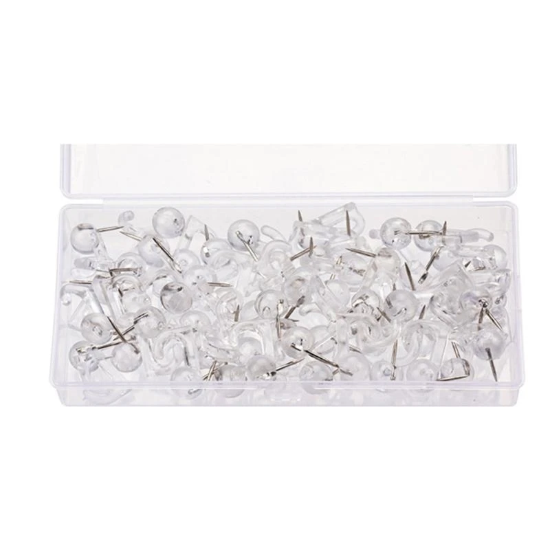 Фото DXAB 50/60/80/160PCS PUN PIN -крючки прозрачно нажимайте штифт -штифт Крюк -штифт декоративный палец крючок для настенных №4