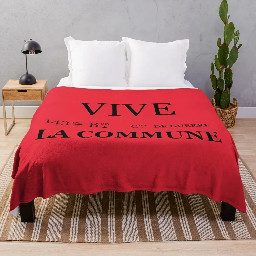Vive la Commune Флаг 143-го батальона Communal National Guards of the Paris Commune Плед Одеяла для пикника