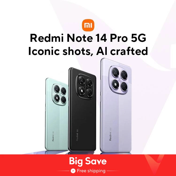 Мировая премьера Redmi Note 14 Pro 5G Глобальная версия смартфона Dimensity 7300-Ultra NFC 200MP Камера 1.5K 120Hz AMOLED дисплей