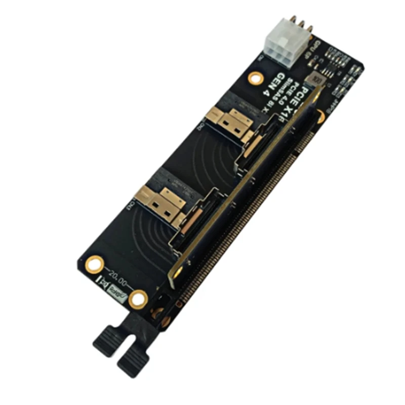 2 порта Gen4, плата адаптера Slimsas 8I X2 на PCIE 4,0 X16 для сетевой карты, видеокарты, захвата, легкая установка
