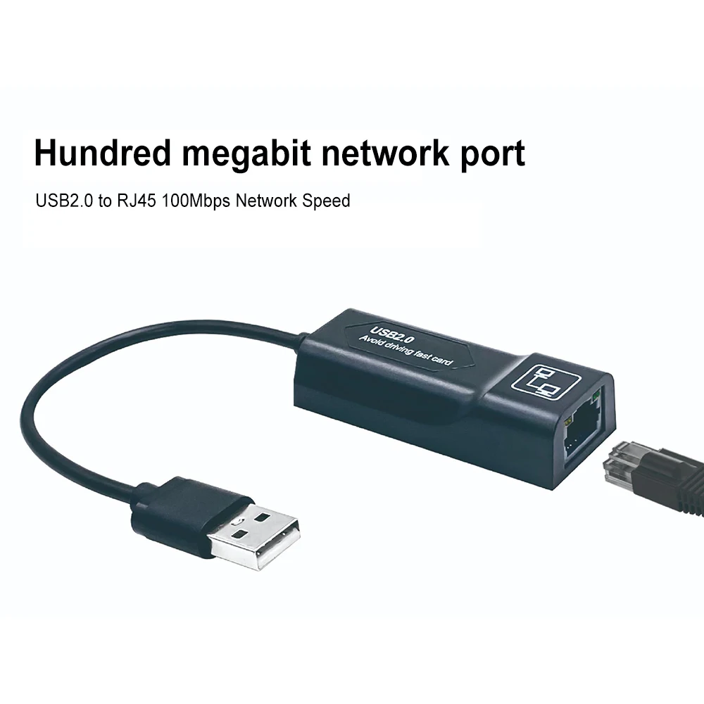 Фото USB 2,0 проводной USB к Rj45 Lan Ethernet адаптер 100 Мбит/с сетевая карта для ПК Windows 10 MAC ноутбука Macbook №4