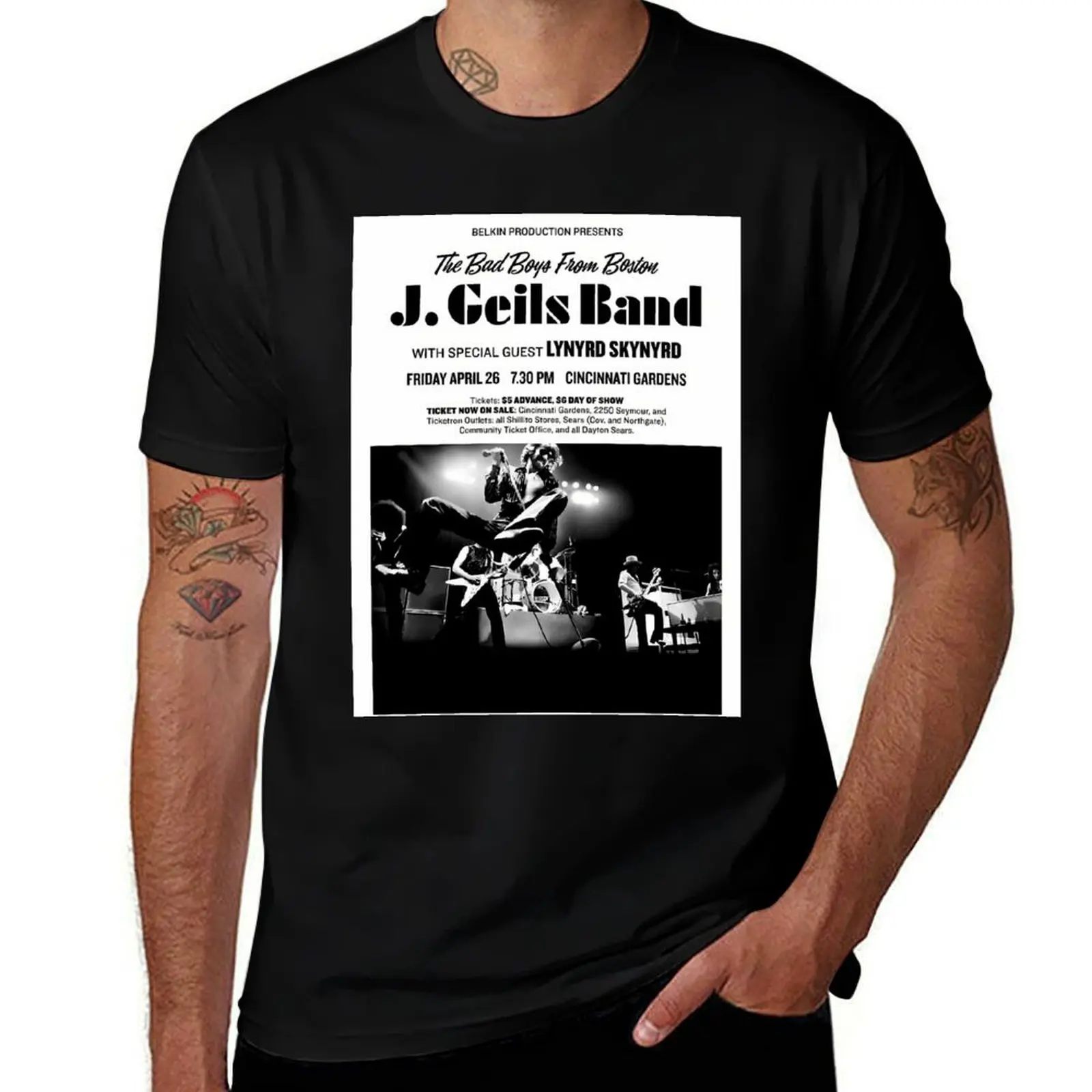 ВИНТАЖНЫЙ КОНЦЕРТНЫЙ ПОСТЕР J. GEILS BAND # 2. футболка Sublime Heavyweights, рубашка с аниме, мужские футболки