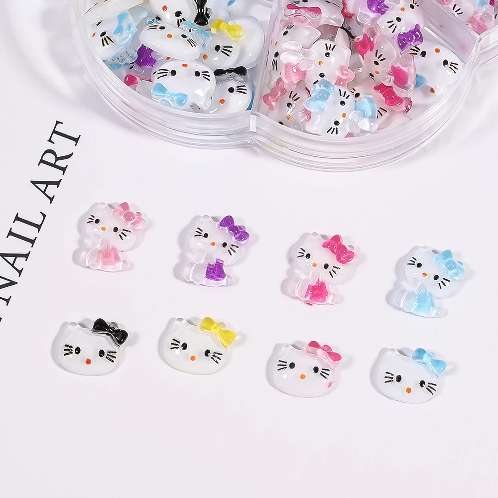 70 шт. Sanrio 3D Kuromi Hello Kitty дизайн ногтей милый мультфильм KT Cat Kuromi маникюрные наклейки забавные стразы аниме украшения (art.: 3920cc11ac138) - 3920cc11ac138
