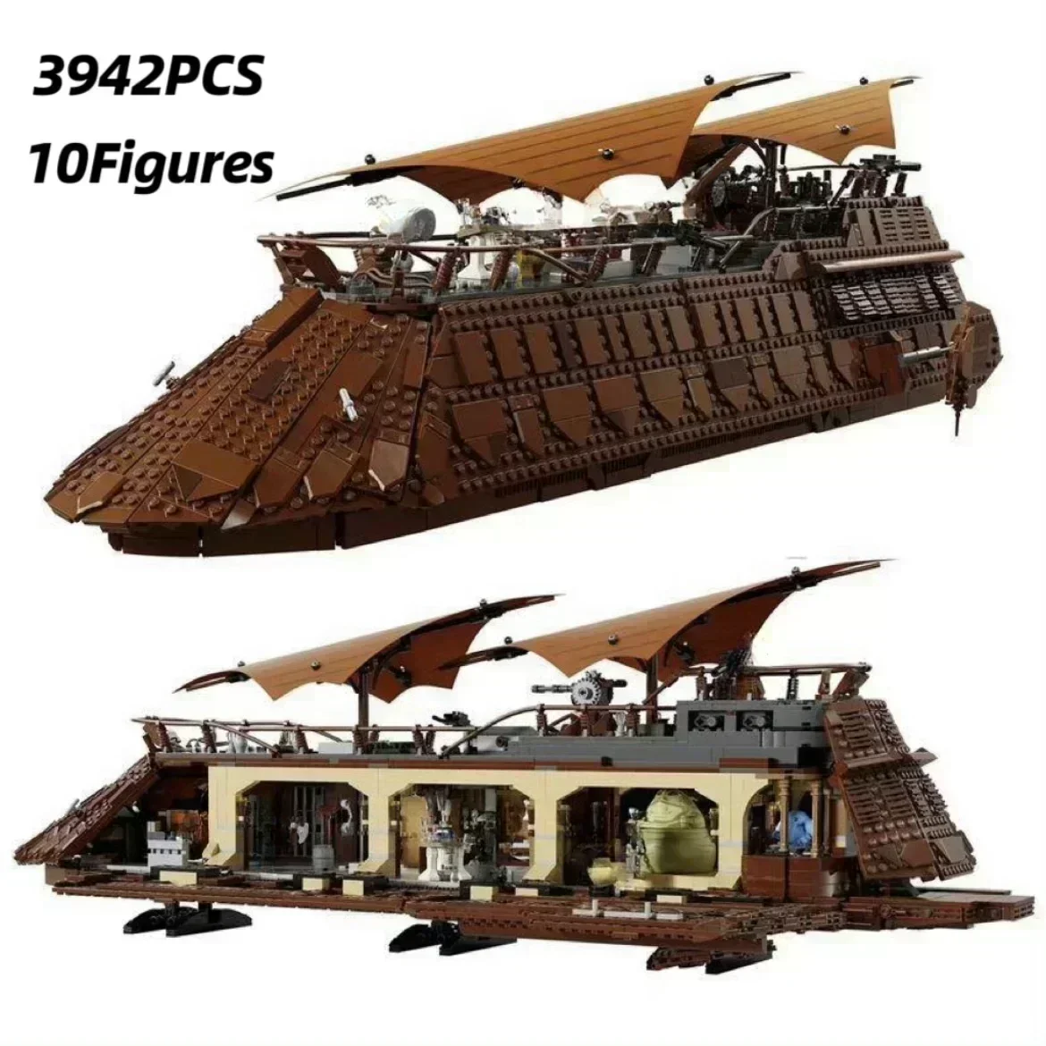 MOC 75397 Battle Jabba Sail Barge модель строительные блоки головоломки кирпичи DIY сборка игрушки для взрослых детей рождественские подарки