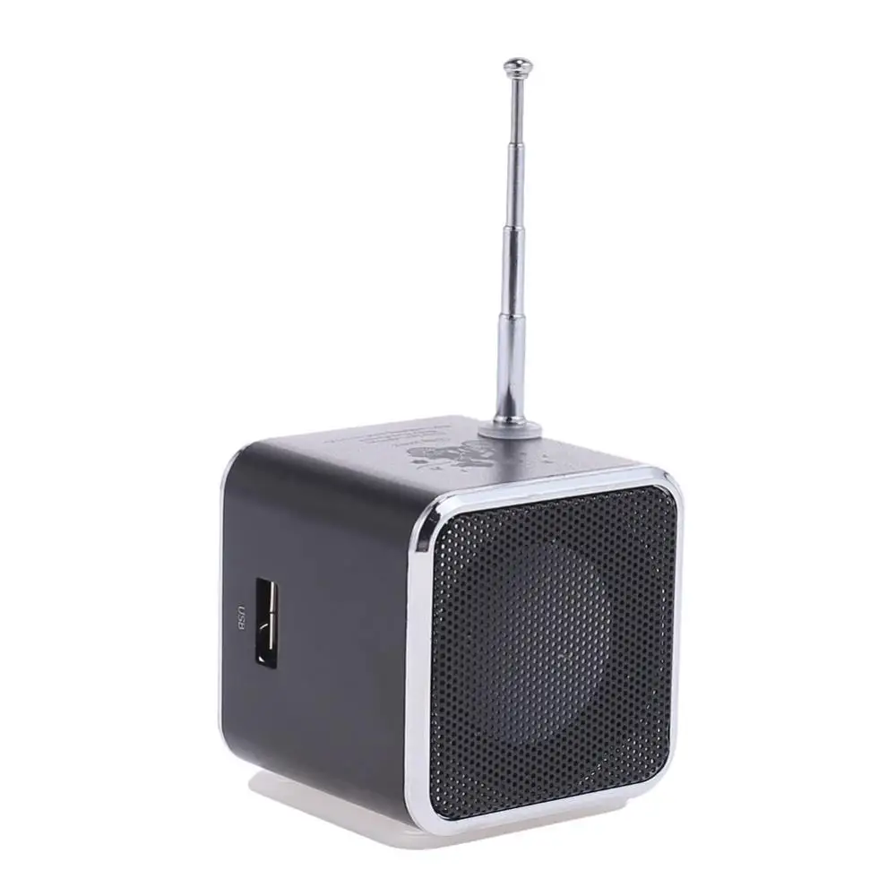 Фото TD-V26 Мини FM-радио Портативный перезаряжаемый Bluetooth-динамик USB TF MP3-плеер с разъемом для наушников 3,5 мм Открытый радио FM-приемник №2
