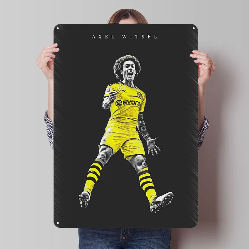 Металлический знак Witsel Dortmund, футбольный настенный художественный постер, винтажная металлическая пластина, жестяные знаки в стиле ретро для украшения домашней комнаты, человеческая пещера
