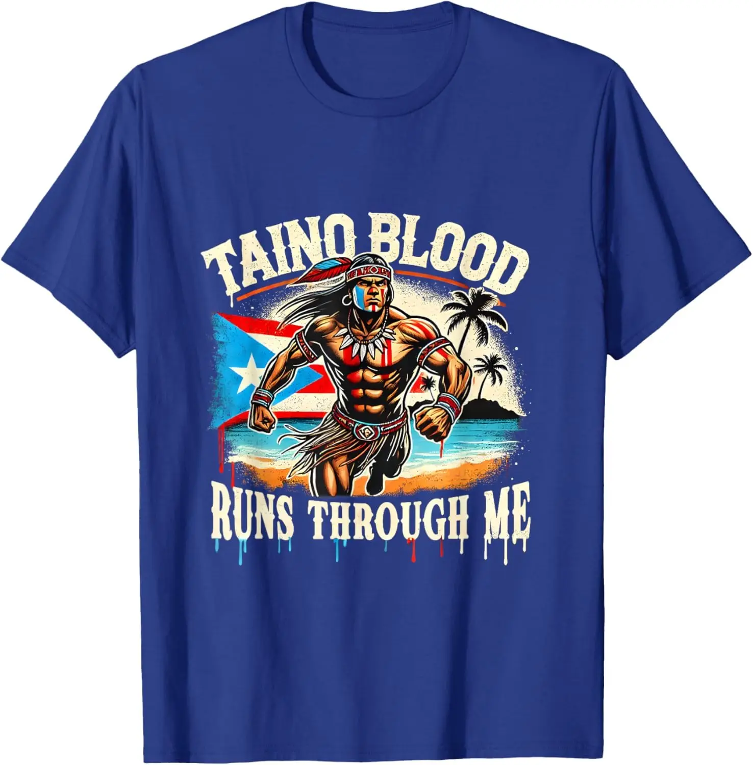 Футболка Taino Blood Runs Through Me Indigenous Caribbean Culture, футболки унисекс, хлопковые элитные брендовые винтажные футболки большого размера
