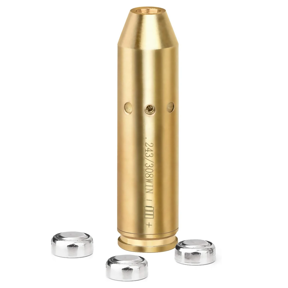 Фото 243 308WIN Прицел Тактический Red Dot Boresighter Красный лазерный прицел с батарейками Прицел с нуля Коллиматорный картридж Boresighter №4