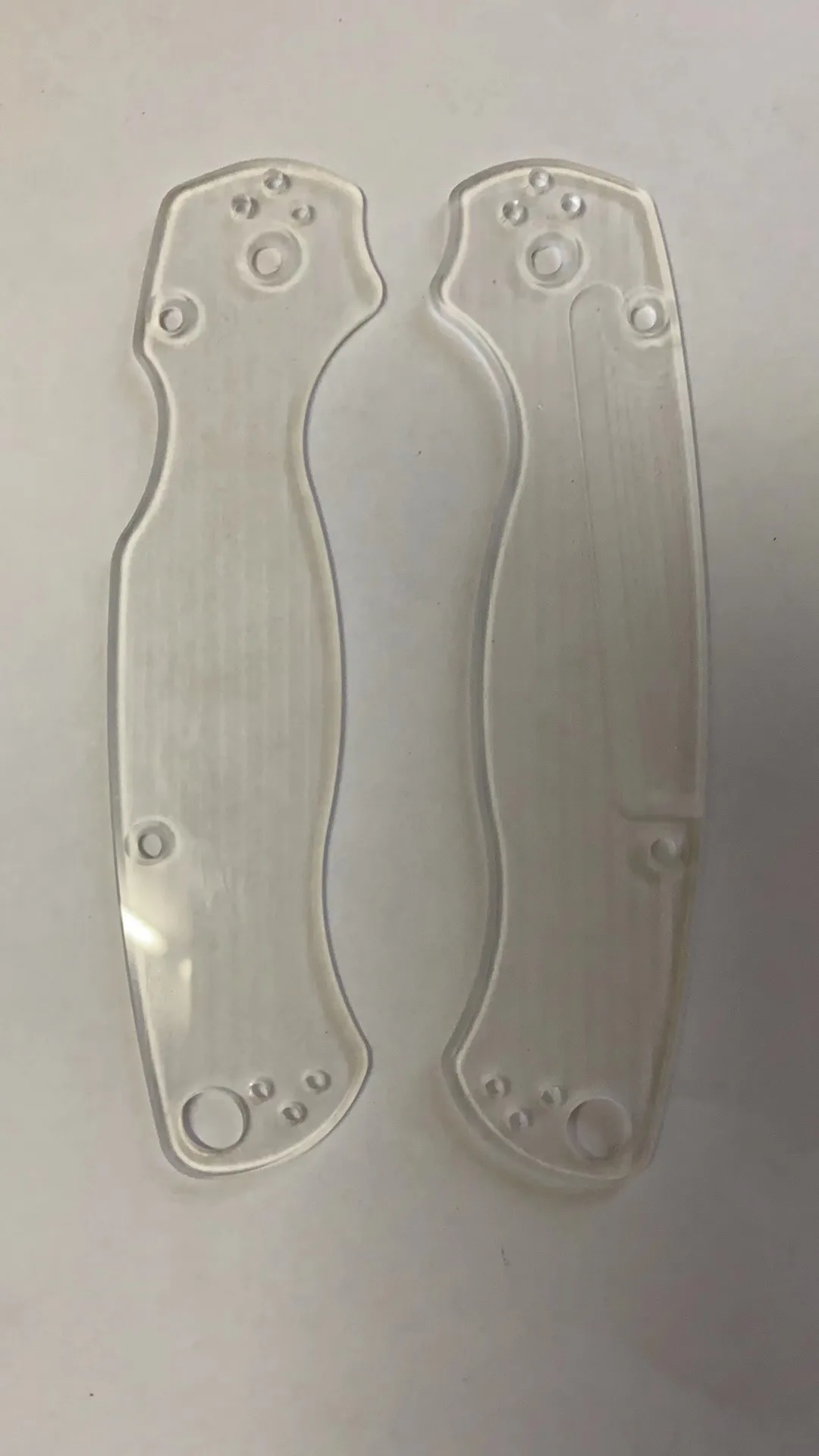 1 пара на заказ DIY прозрачная акриловая нашивка для ручки ножа для Spyderco Paramilitary C81 MPCW2