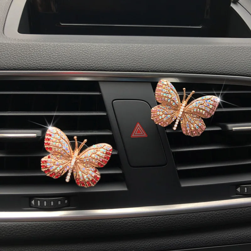 Klip Ventilasi Udara Mobil penyudara Mobil Udara, интерьерные украшения, режим Bling Kupu-kupu Lebah, аромадиффузор, орнамент Aksesori